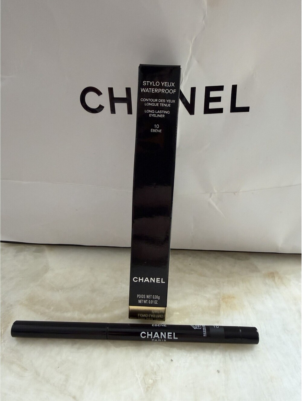 RARE Chanel Stylo Ombre et Contour #10 EBENE - Discontinued NIB Black Eye Pen